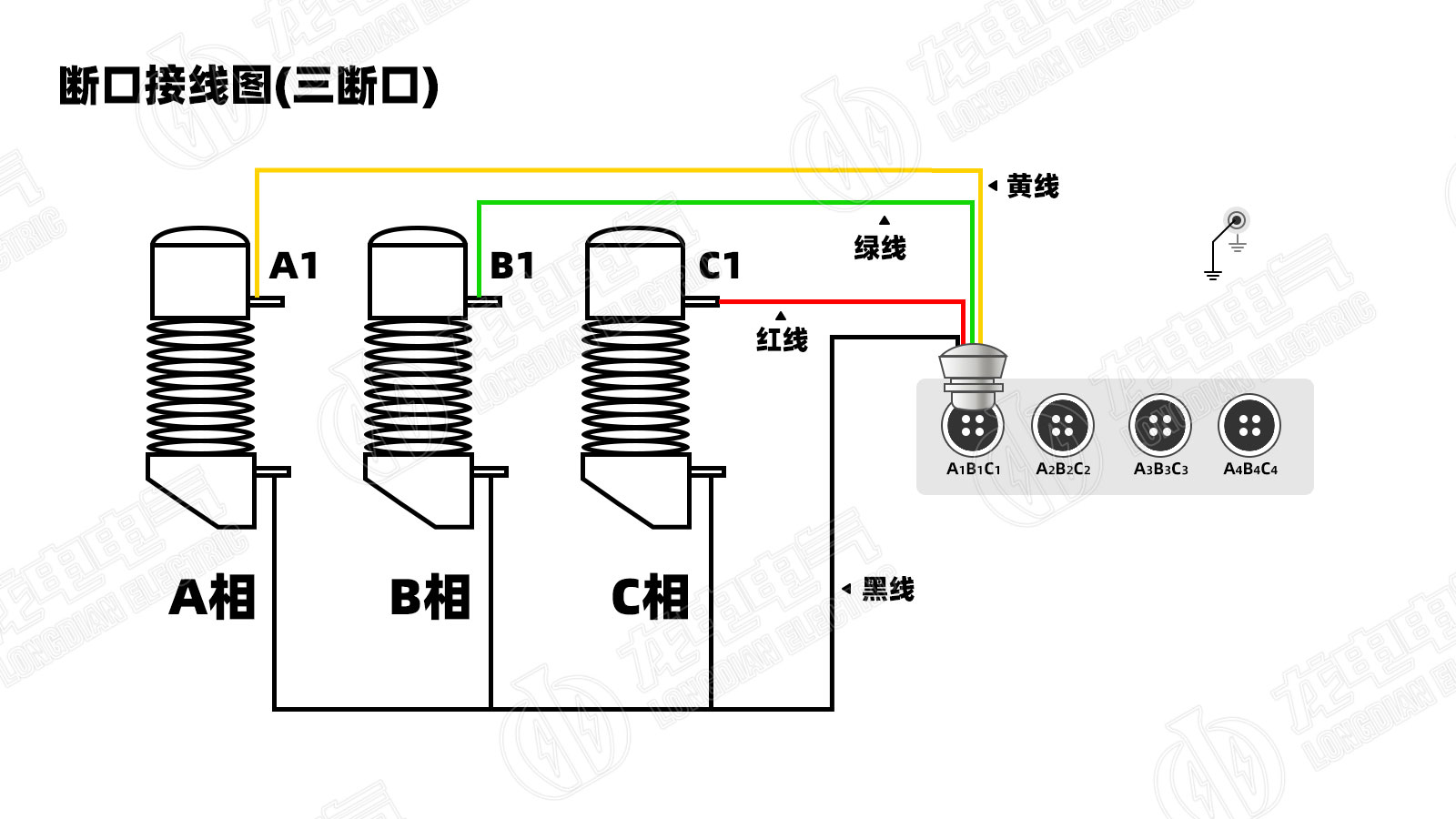 高壓開關(guān)測(cè)試儀三端口接線圖